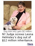 It's a dog-eat-dog world. A New York judge says $2 million is enough for the dog, the rest goes to charity. And, two grandkids who were cut-out of will get $6 million each.